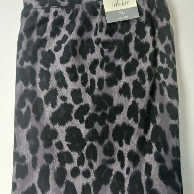 Style & Co Leggings, Black and Gray, XL